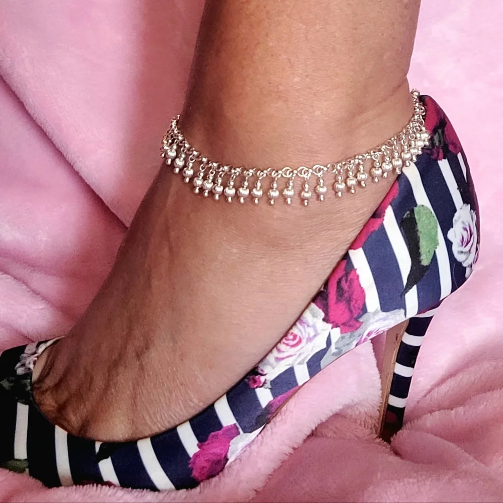 Anklet - 10" Italian Sterling Silver - Picture 8 of 13